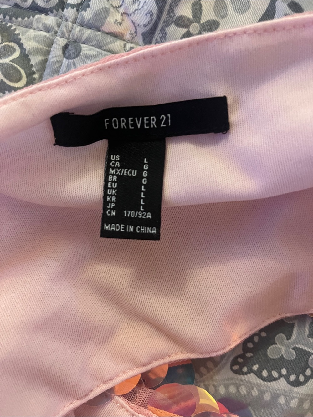 Forever 21 Iridescent Sequin Crop Top - Pink, Blue, Purple - Picture 5 of 5